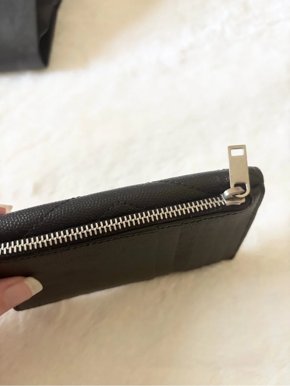 YSL CASSANDRE MATELASSÉ FRAGMENTS FLAP CARD CASE IN GRAIN DE POUDRE LEATHER - Picture 8 of 16